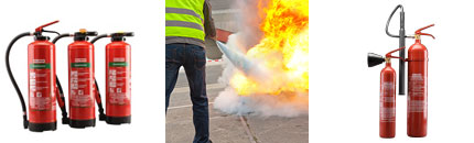 Feuerlöscher und Brandschutz-Unterweisung